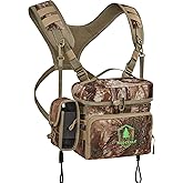 Binocular Harness Chest Pack with Rangefinder Pouch, Bino Harness with Rain Cover for Hunting