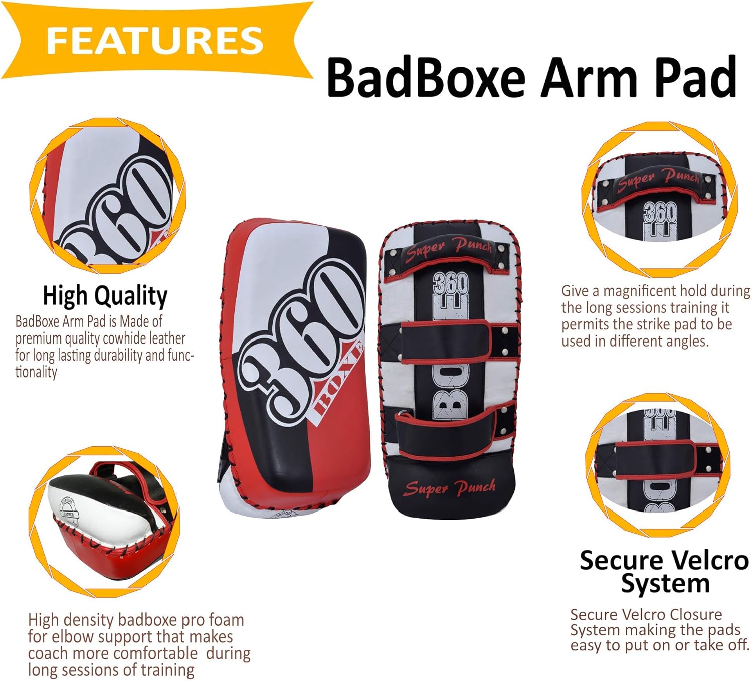 Twister Boxing Kick Shield 100% Cowhide Leather Thai pad MMA Muay Thai Shield Curved Pads Martial Art Training Pads Boxing Strike pad Curved Arm Pad : Sports & Outdoors