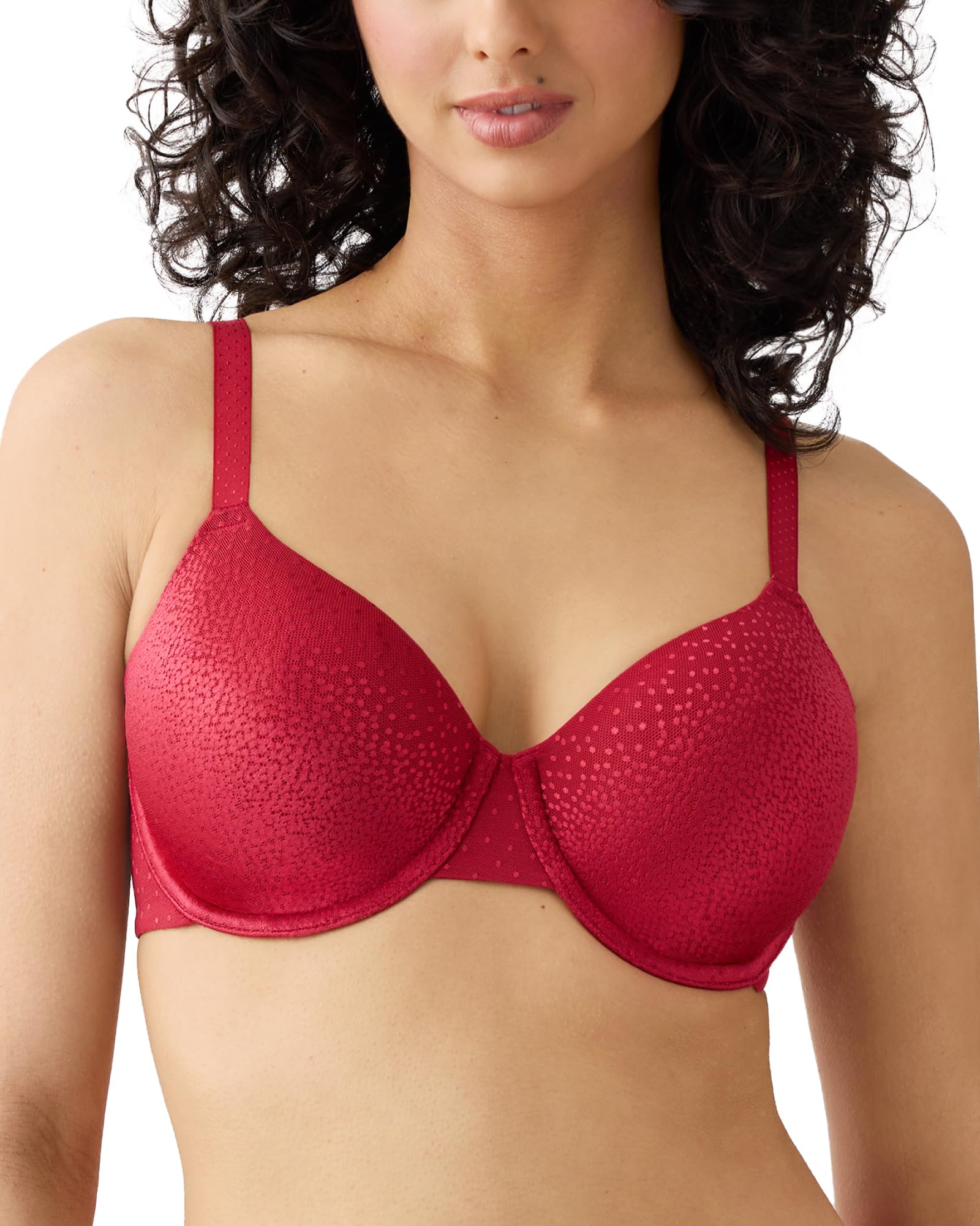 Wacoal Women's Back Appeal Unlined Full Coverage Underwire Bra, 855303, Regina Red, 42C Image