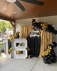Black Sequin Backdrop Curtain 7ft x 7ft Glitter