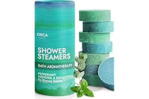 Shower Steamers Aromatherapy 8 Shower Bombs Tablets - Infused with Peppermint Essential Oils - Christmas Gifts for Women - St