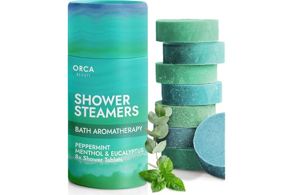 Shower Steamers Aromatherapy 8 Shower Bombs Tablets - Infused with Peppermint Essential Oils - Christmas Gifts for Women - St