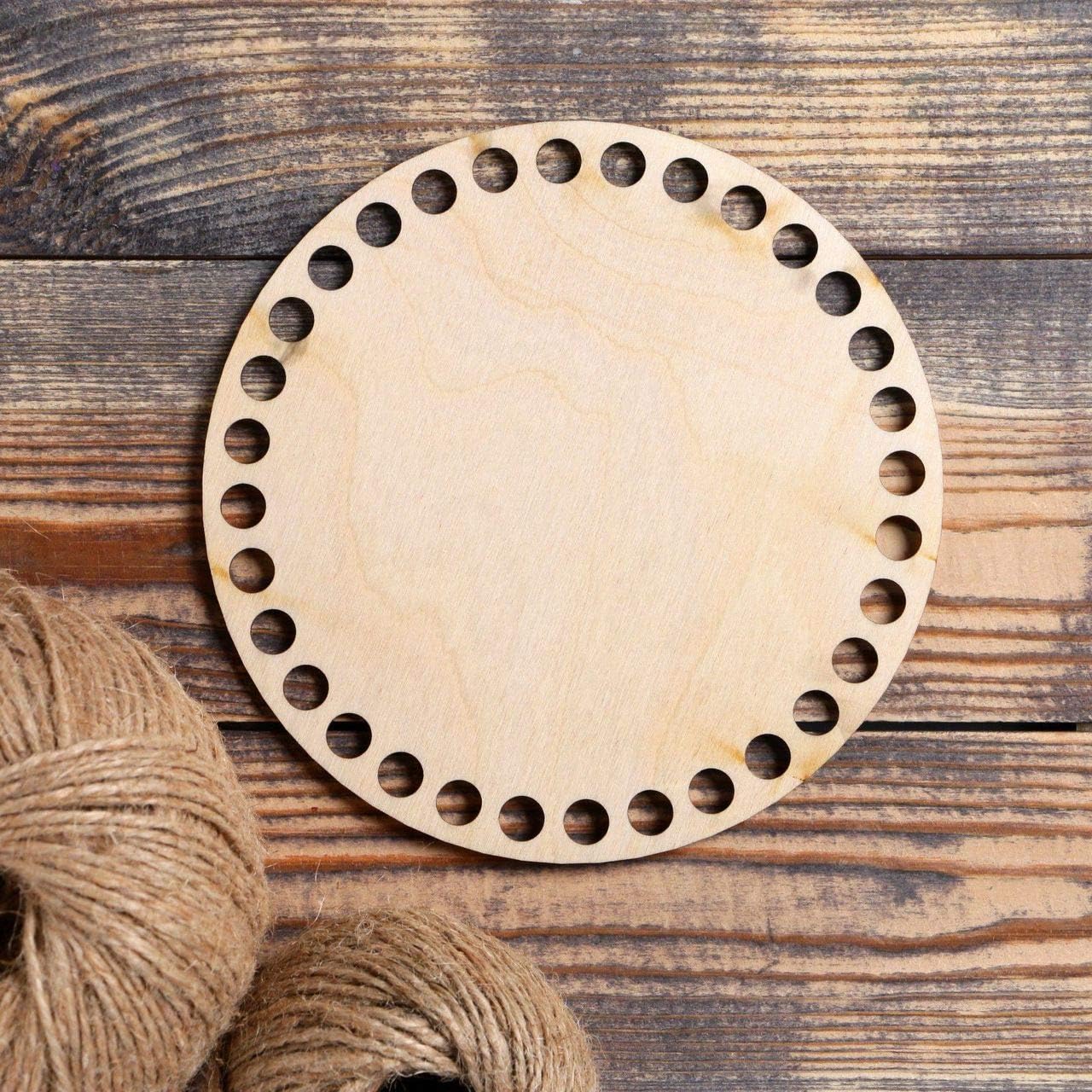 Circle Plywood Knitting Pattern Bases DIY, Blank Crochet, Bases Bottoms, Bases Bag, Accessories Basket, 3mm, Size 15 cm