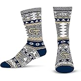 For Bare Feet NCAA unisex-adult Ugly Holiday Sweater Crew Sock Ncaa
