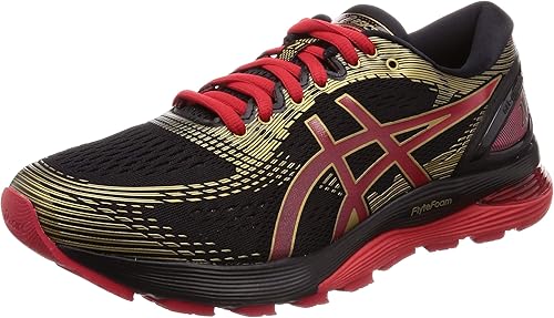asics gel nimbus 21 black classic red