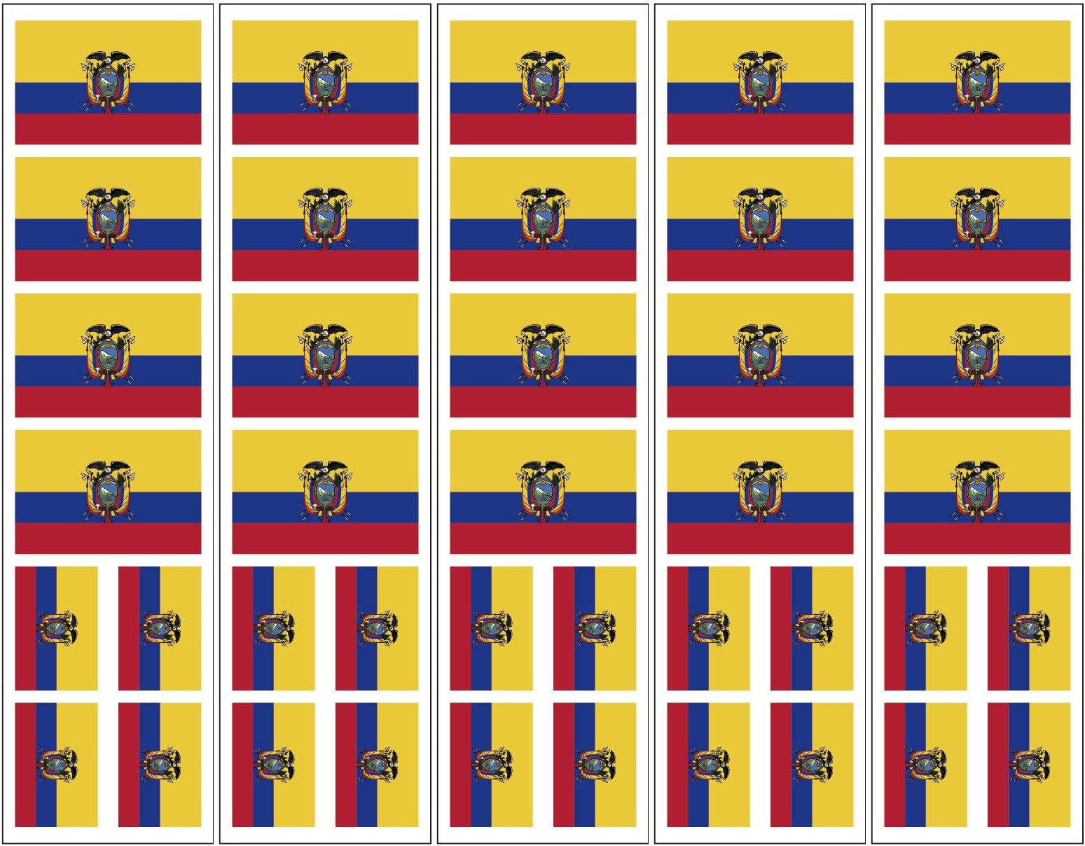PremiumTT temporary tattoos40 Tattoos: Ecuador Flag, Ecuadorian Party Favors