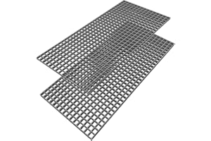 Natotela 2 Pcs 48x23 Fiberglass Molded Grating,FRP High Strength Industrial Panel 1.5x1.5x1.5'' Mesh Concave Surface Square H