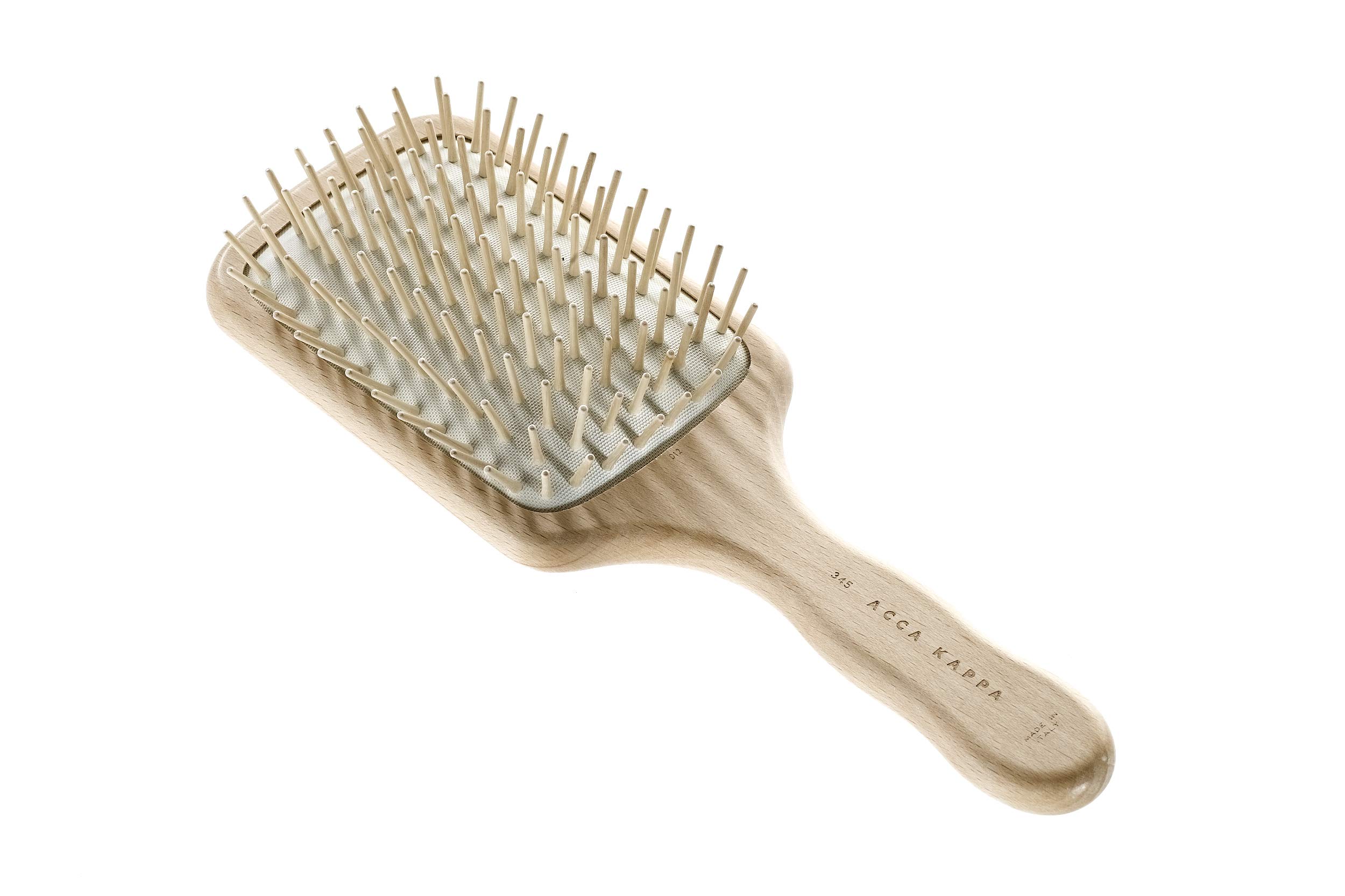 ACCA KAPPA Pneumatic Beech Wood Paddle Brush with Wooden Pins (62345)
