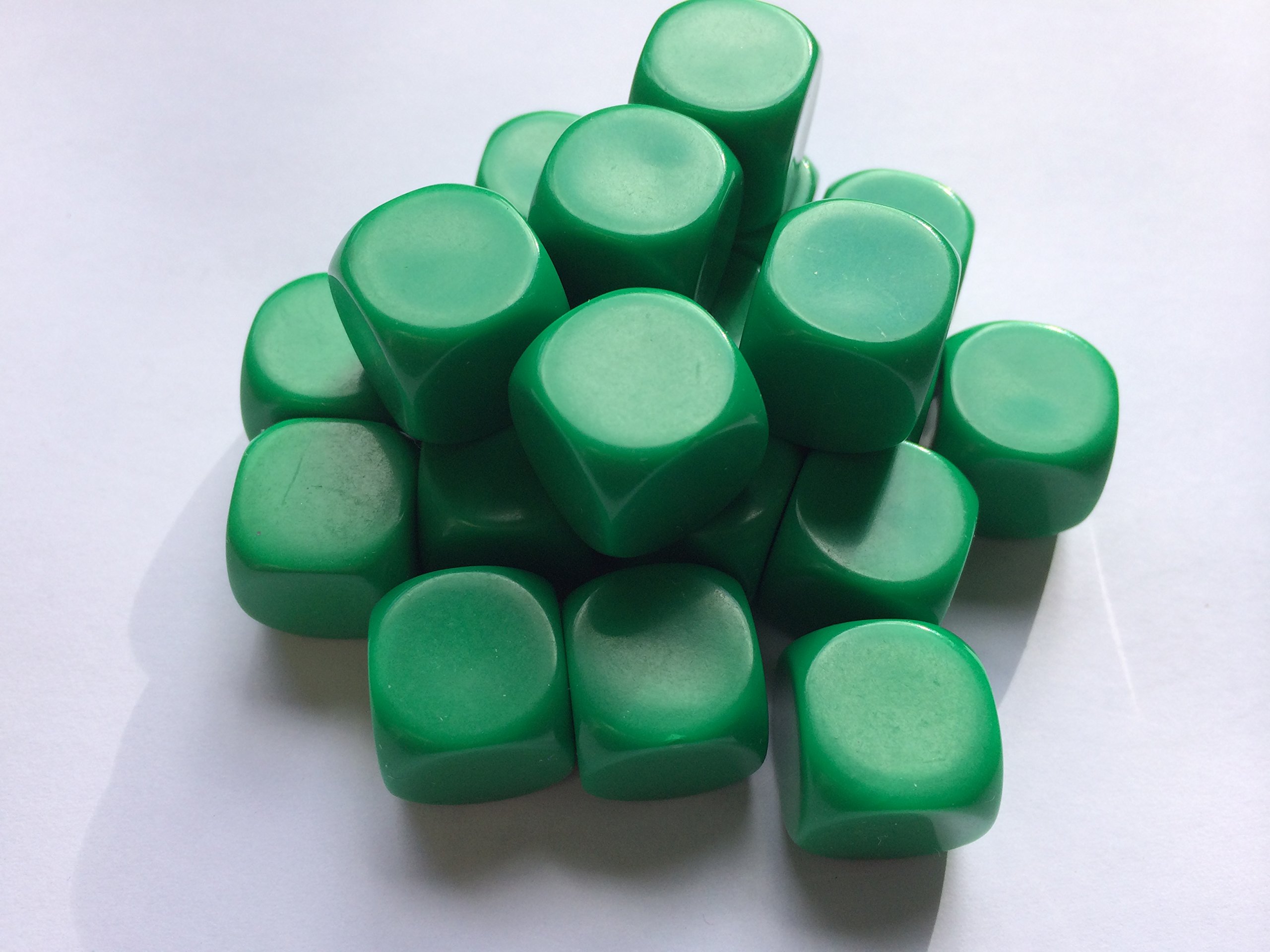 Blank Dice pack of 20 Re-writeable Green