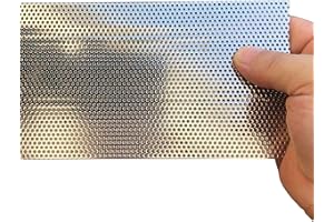FengYoo Perforated Metal Sheets-Expanded & Perforated Sheets-Perforated Stainless Steel Sheet-20GA 0.06 Inch Hole （About 1.5mm） 7.8 Inch X3.9 Inch-Metal Mesh Sheet for Ventilation and Fume Filtration