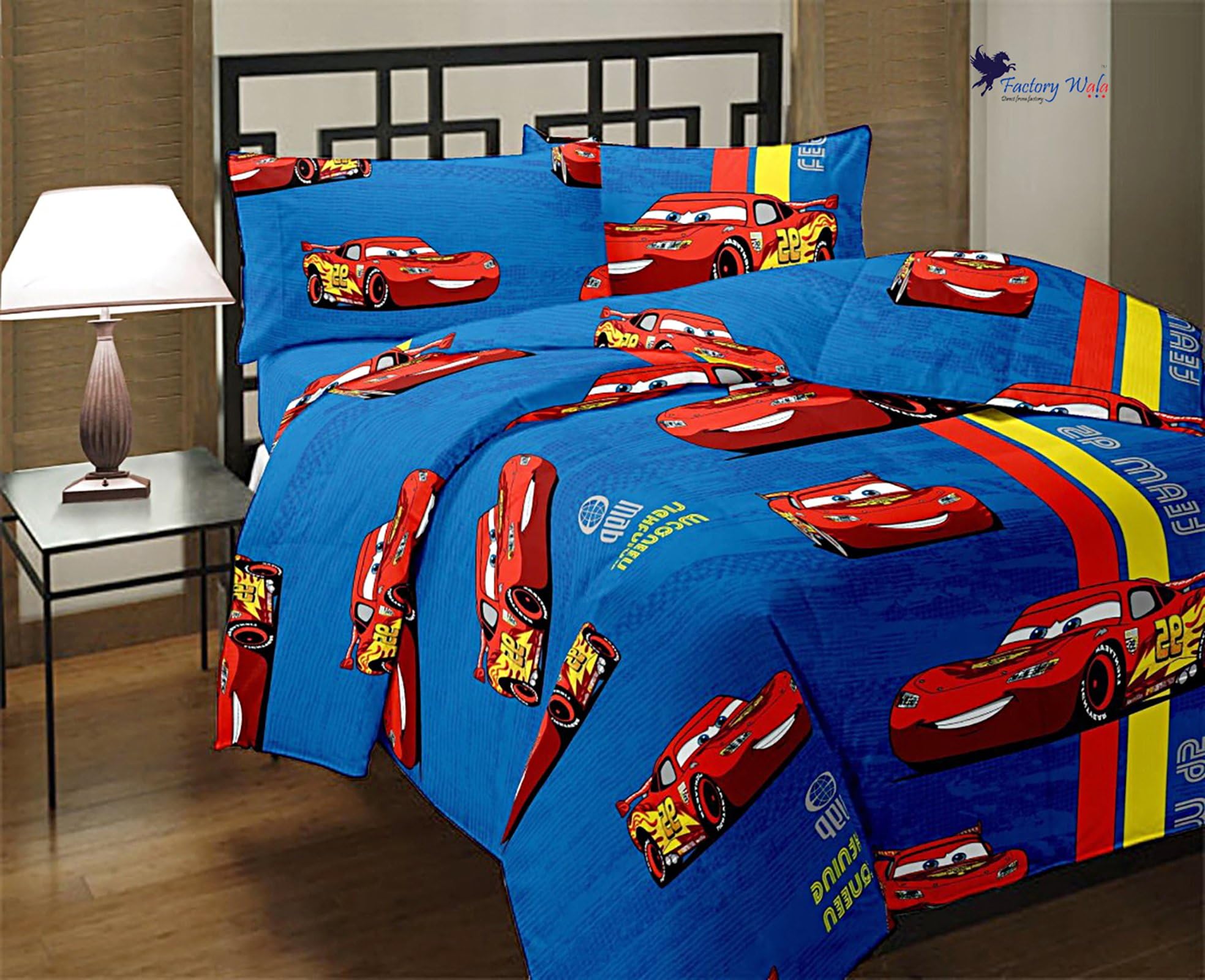 Gemshop Cotton 120 TC Reversible Blanket (Single_Multicolour)