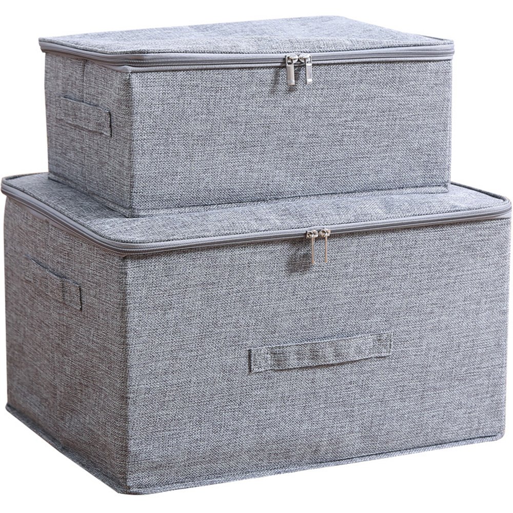 BOXLeader Aufbewahrungsbox 2-Pack Zusammenklappbare Faltbox Organizer