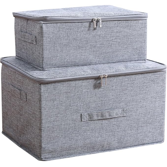 BOXLeader Aufbewahrungsbox 2-Pack Zusammenklappbare Faltbox Organizer