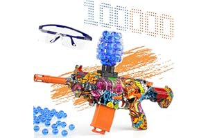 Ci Vetch Electric Gel Ball Blaster Toy, Rechargeable Gel Splatter with 100,000+ Water Beads and Goggles, Automatic Outdoor Shooting Game for Kids, Teens and Adults 12+