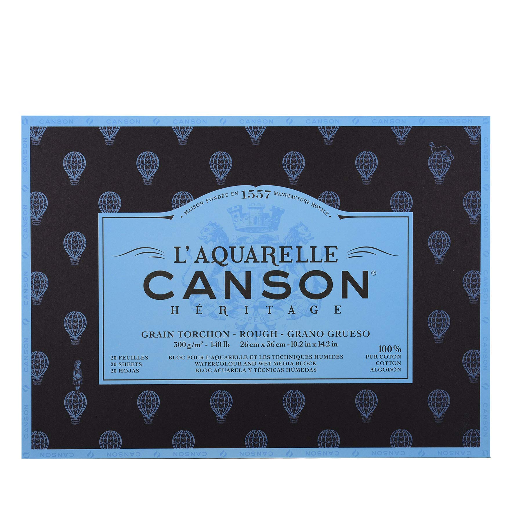 CANSON Héritage Watercolour Paper Pad 26 x 36 cm 20 Sheets 300 g/m²