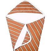 Copper Pearl Hooded Bath Towels Premium Knit/Terry Cloth Baby Towels with Hood, Pockets, and Cool Designs - Great to Gift and Make Bath Time Fun - Baby Bath Towel, Camel Stripe