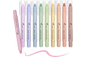 Only Zest 10 Pack Bible Safe Highlighters - Pastel Color, Wax Highlighters No Bleed, Scripture Markers for Journaling, Study Accessories and School Supplies