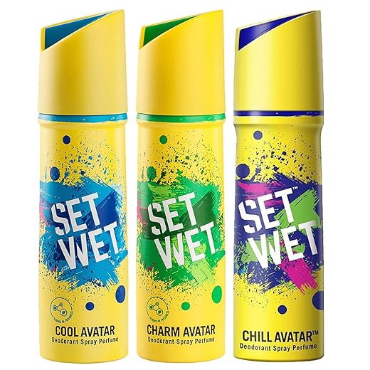 (Pack of 3 Set )Wet Deodorant Spray Perfume, 150ml
