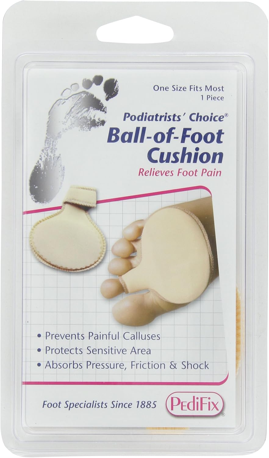 PediFix Deluxe Nylon-Covered Metatarsal Cushion -P88, Single: Health & Personal Care