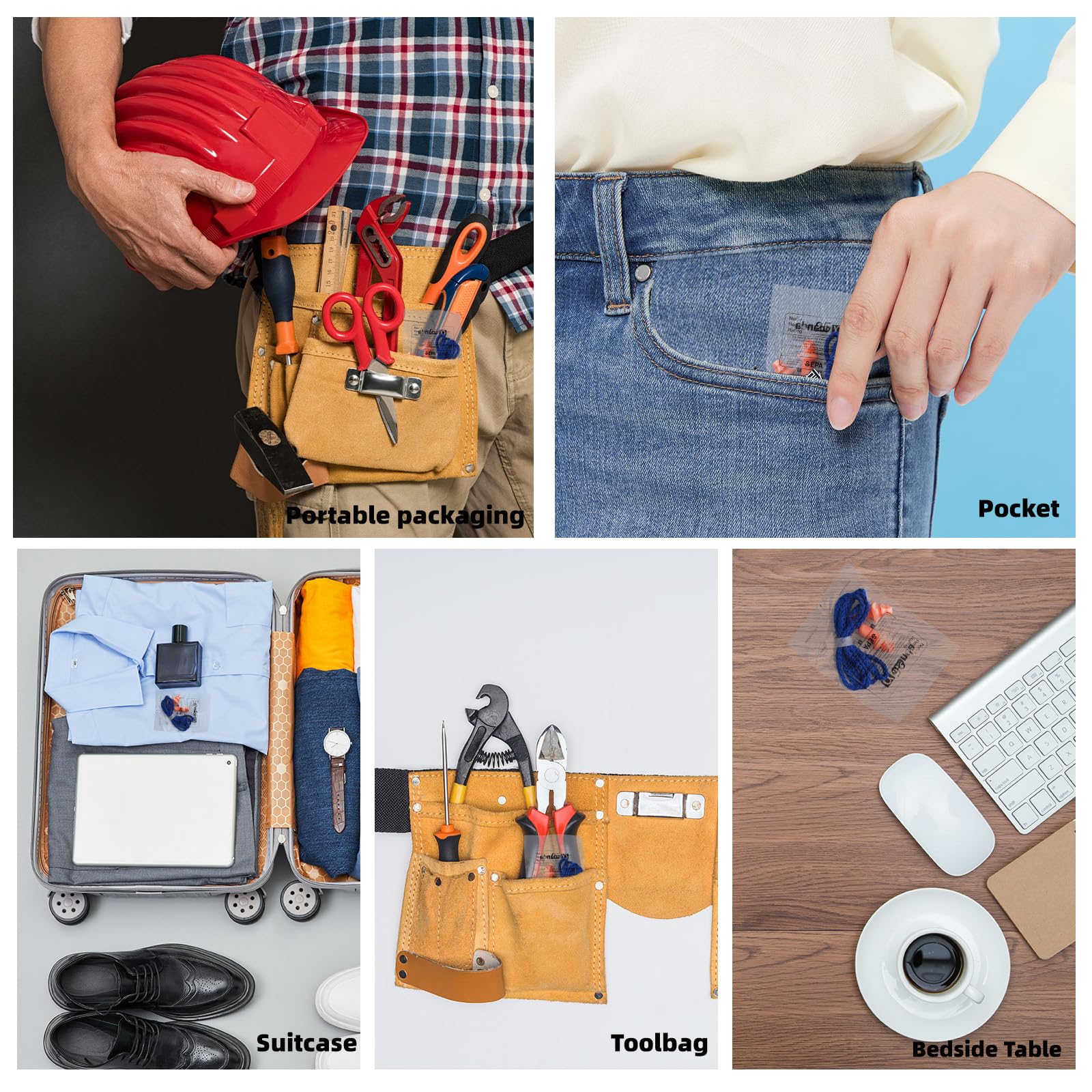 ANDANDA Silicone Ear Plugs - 100 Pairs, Corded Noise Cancelling Ear Plugs for Shooting, Reusable for Noise Reduction, 25dB NRR