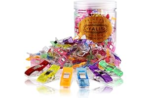 Yalis 100 Pcs Premium Sewing Clips Multipurpose Sewing Accessories Quilting Supplies Crafting Tools, Assorted 9 Bright Colors