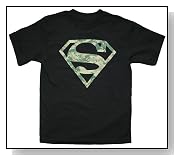 Superman Man of Steel Camo Logo Boys 4-16 T Shirt