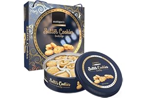Mattigan's Butter Cookies Traditional Danish Style Cookie Assortment, 16 Oz Tin, Gourmet Gifts for Holidays, Birthday, Special Occasions, Snack Gift, Assorted Cookie Dessert Sweets, Reusable Metal Tin