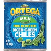 Ortega Fire Roasted Diced Green Chiles, Mild, 7 oz (Pack of 24)