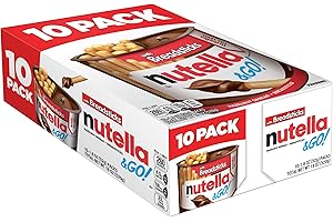 Nutella & GO! Chocolate Hazelnut Spread with Cocoa + Breadsticks, 10 Snack Packs, 1.8 oz Each