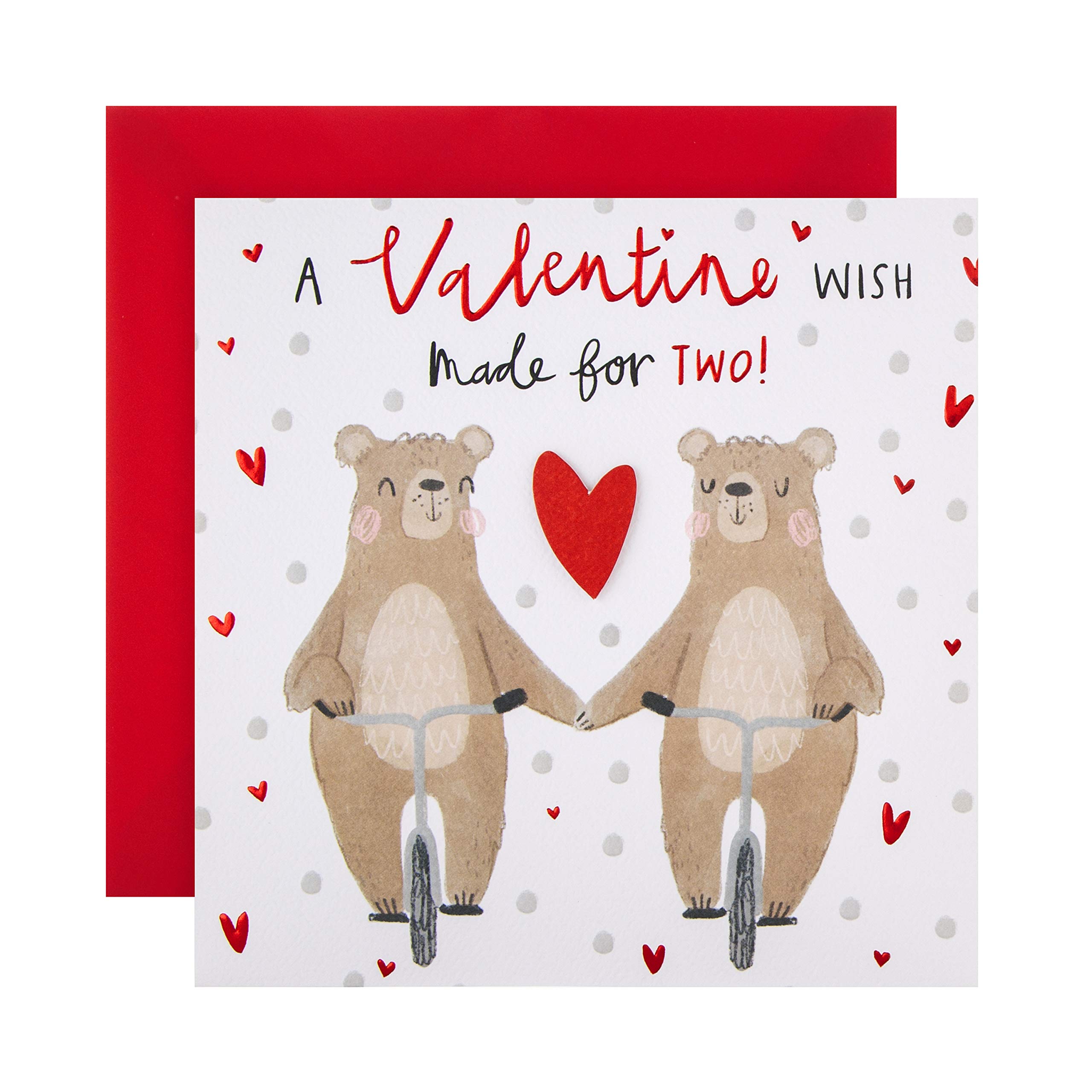 Hallmark Valentine's Day Card - Cute Bears on Bikes Design