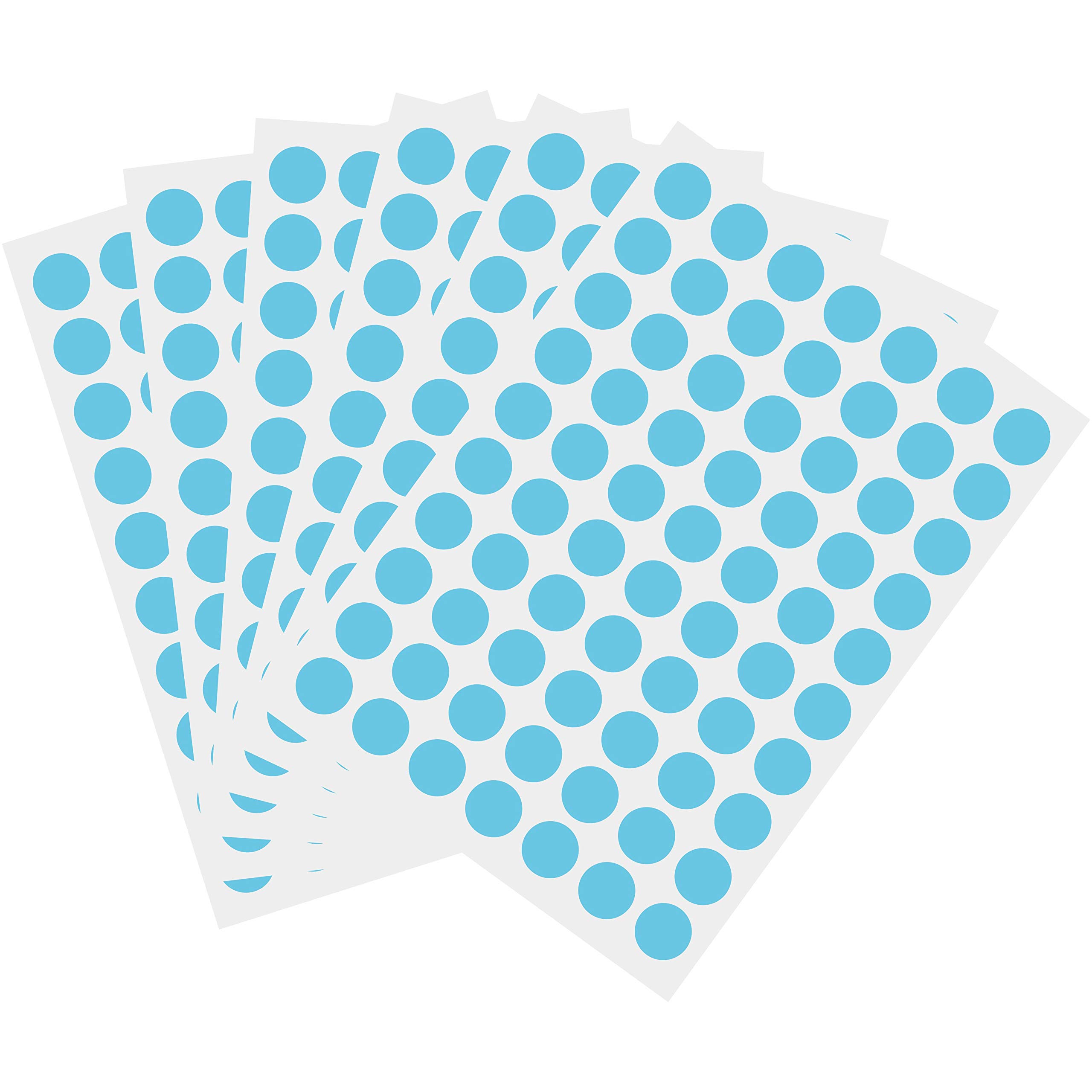 Photo 1 of 1050 PCS 3/4 Inch Round Color-Code Dot Stickers, Color Coded Circle Stickers for Classroom, Office (Light Blue)
