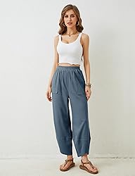 Xiaoxuemeng Womens Baggy Wide Leg Pants Casual