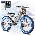 eAhora Romeo Pro 1600W 60AH Electirc Bike for Adults 100-200 Miles Long Range Ebike 26"*4.0 Fat Tires Electric Mountain Bike Full Suspension Electric Bicycle with APP Control