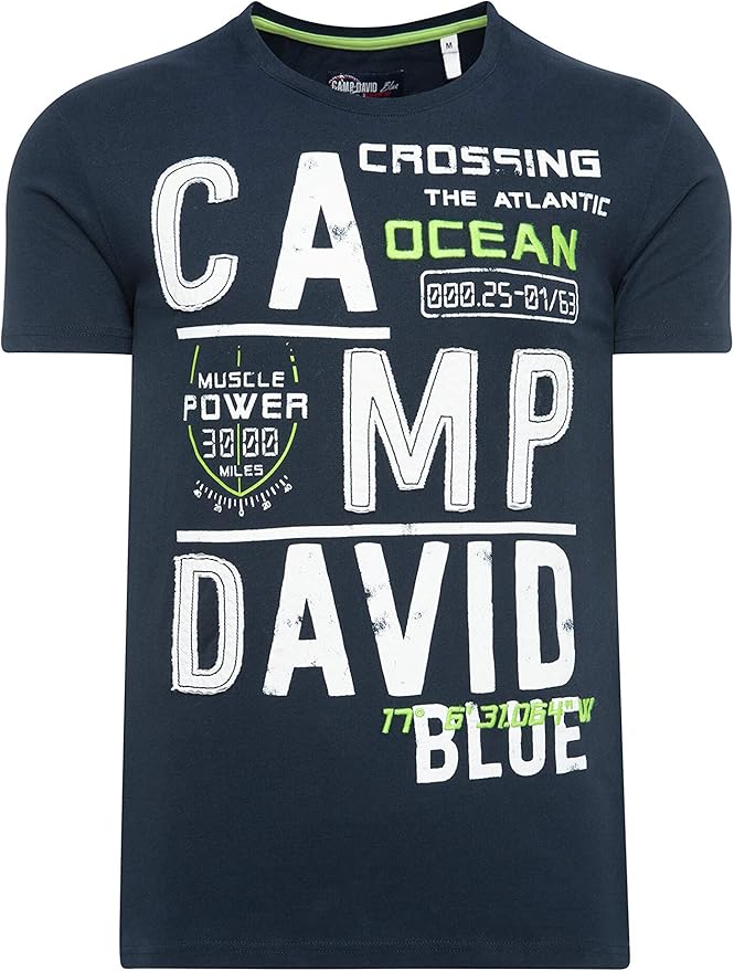 Camp David Tshirt voor heren met logoapplicaties Amazon.nl