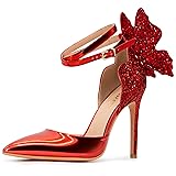 FINDVELL Red High Heels Butterfly Back Sexy