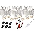 North Mountain Supply Wine Bottling Bundle with -36 Bottles (3 Cases of 12) 750ml Clear Glass Wine Bottles - 100#8 Natural Corks - 80 Black PVC Shrink Capsules - Hand Corker - Bottle Cleaning Brush