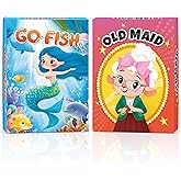 Wkchxd Go Fish Card Game, Old Maid Card Game, Games for Kids Ages 4-8, Kid Toddler Card Games for Family Game Night Classroom Table Travel Camping Games, Stocking Stuffers Birthday (12 Pack)