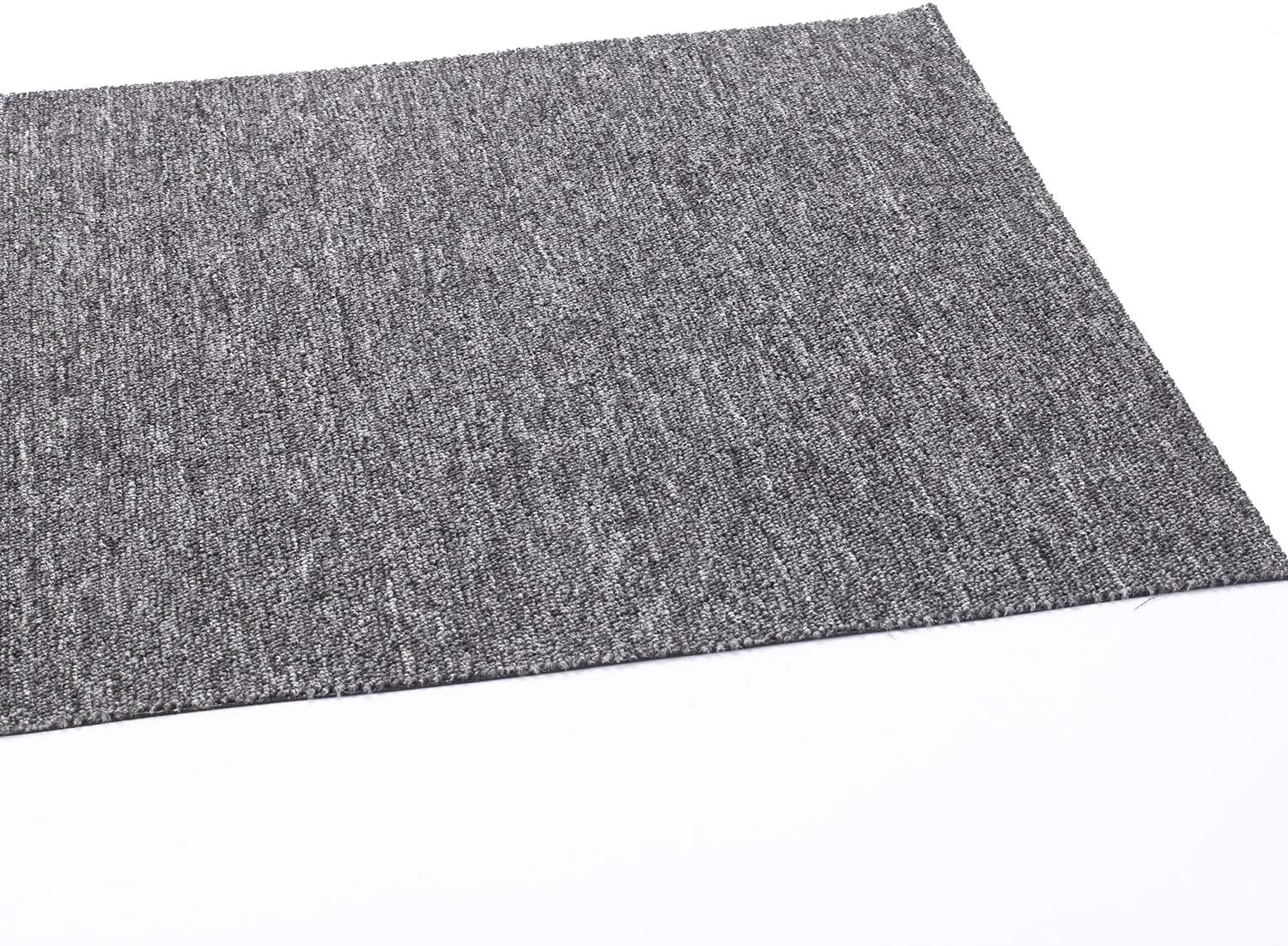 Nisorpa Commercial Carpet Floor Tiles Dark Grey 20x20 inch 20pcs Pack Washable Carpet Floor Tiles Heavy Duty Carpet Squares Bitumen Backed for Indoor Home Office Apply - - 