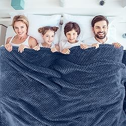 Newwiee 4 Pcs Flanne Fleece Throw Blanket for Bed