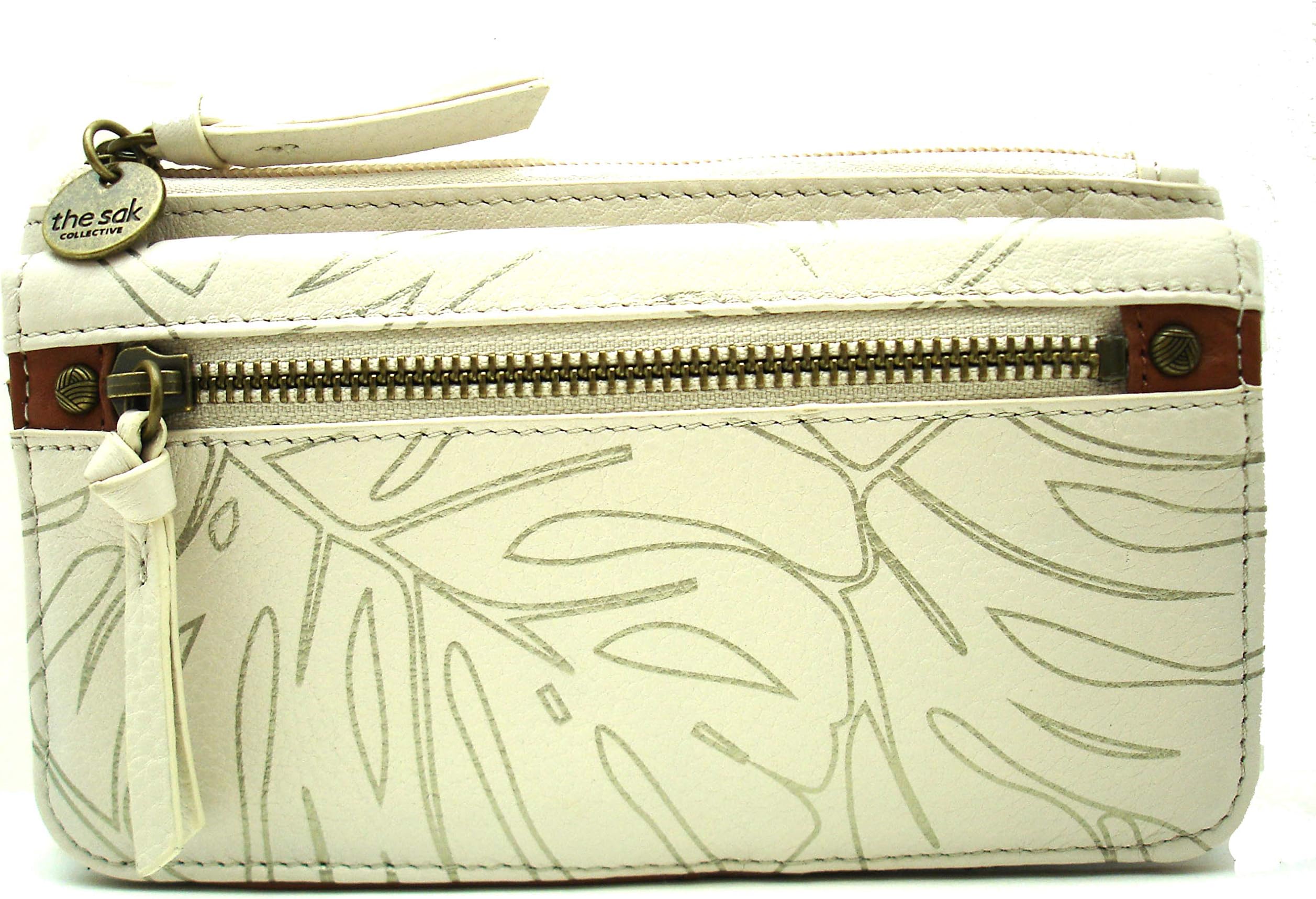 The Sak Silverton Wallet by The Sak Collective Stone/Cognac Etch One Size