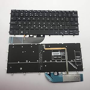 Moon2020 Replacement Keyboard for Dell XPS 13-9343 13D-9343 13-9350 XPS13 13-7000 7347 7348 7352 7353 7359 XPS 15 9550 Laptop Backlight No Frame