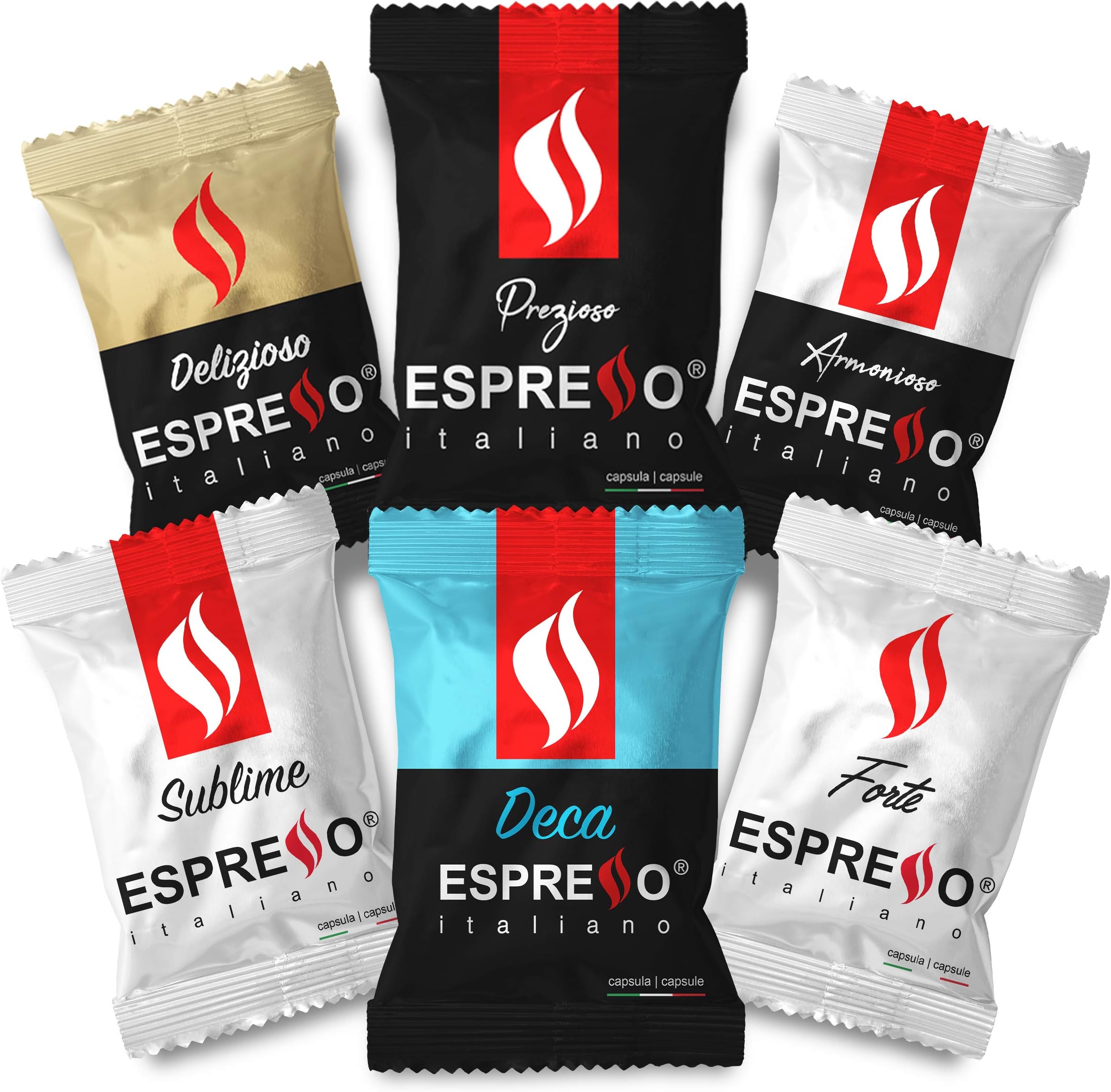 Variety Sample Pack, Espresso, 30 capsule variety box, Neapolitan Espresso, Nespresso Compatible Capsules Pods for Nespresso Machines, Made in Italy,