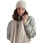 Style Republic Women’s Ribbed Beanie, 100% Cashmere, Soft & Stretchy with Ribbed Edge, Warm Hat for Winter
