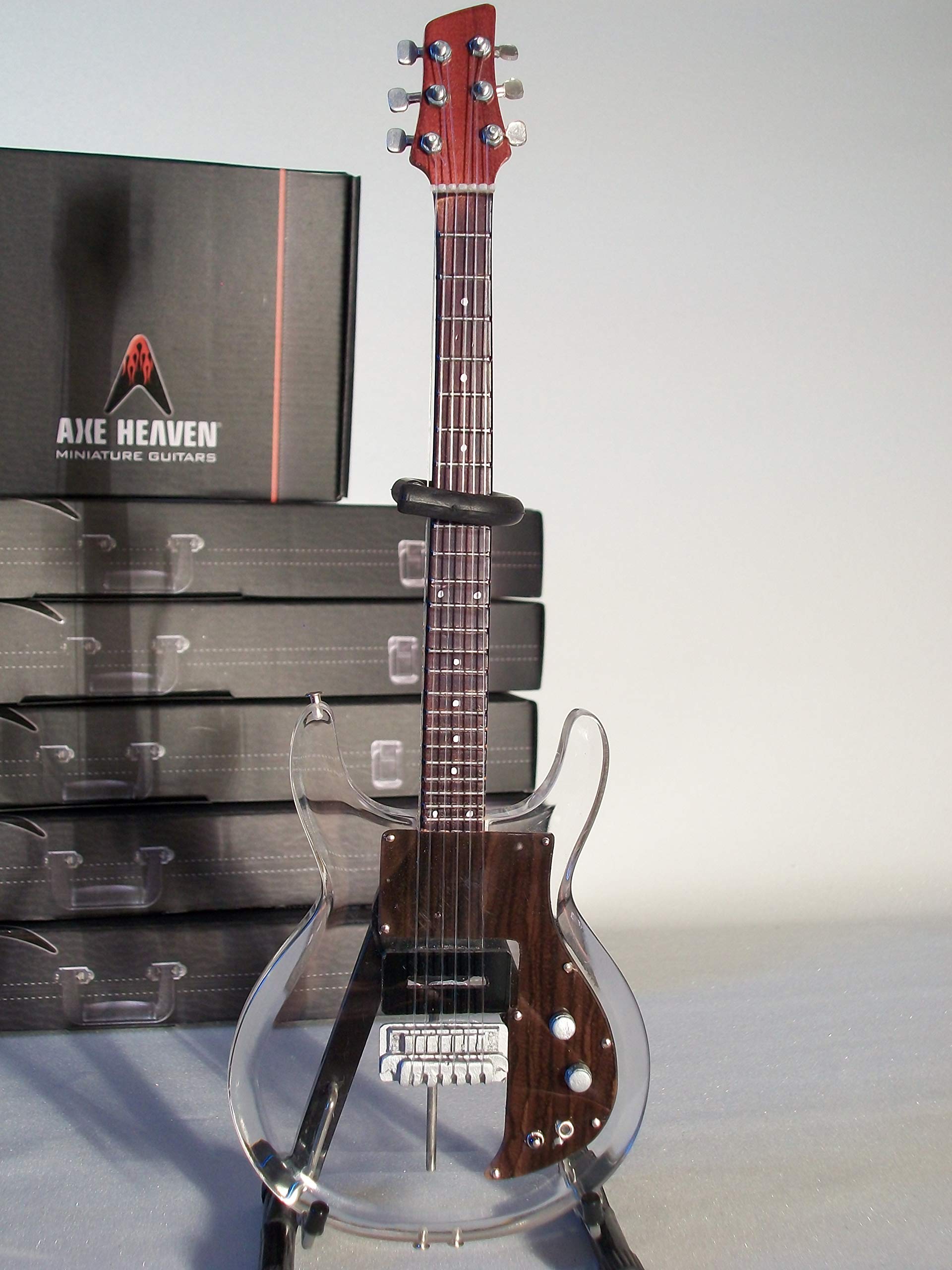 Keith Richards Rolling Stones Dan Armstrong 1969 Ampeg See Through Lucite Plexiglass Perspex Mini Guitar Replica Collectible