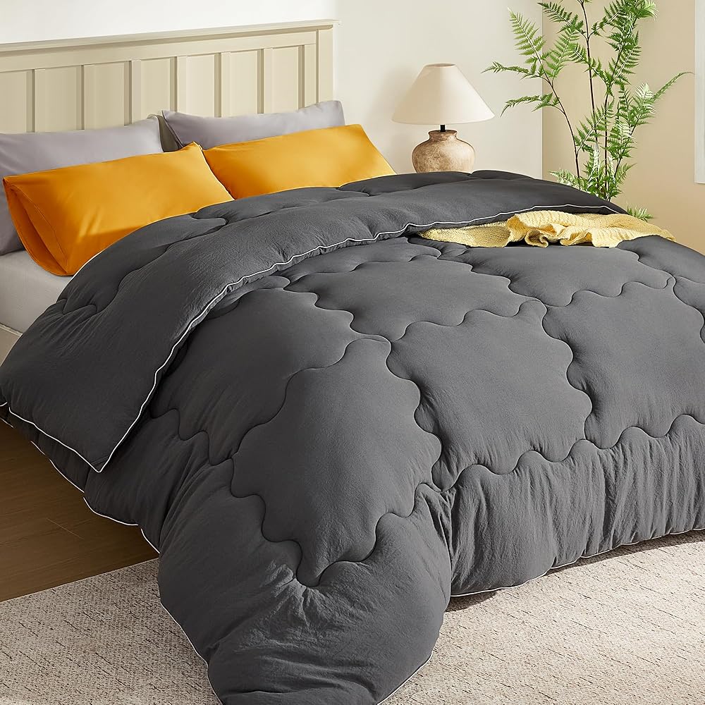 BEDLORE Queen Comforter Duvet Insert - All Season Down Alternative Quilted Bedding, Ultra Soft Lightweight with 4 Corner Tabs