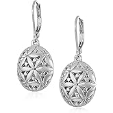 Napier Silvertone Textured Leverback Drop Earrings