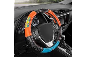 BDK Scooby Doo Car Steering Wheel Cover - Steering Wheel Cover with Officially Licensed Warner Brothers Graphics, Great Automotive Accessory Gift Idea for Fans
