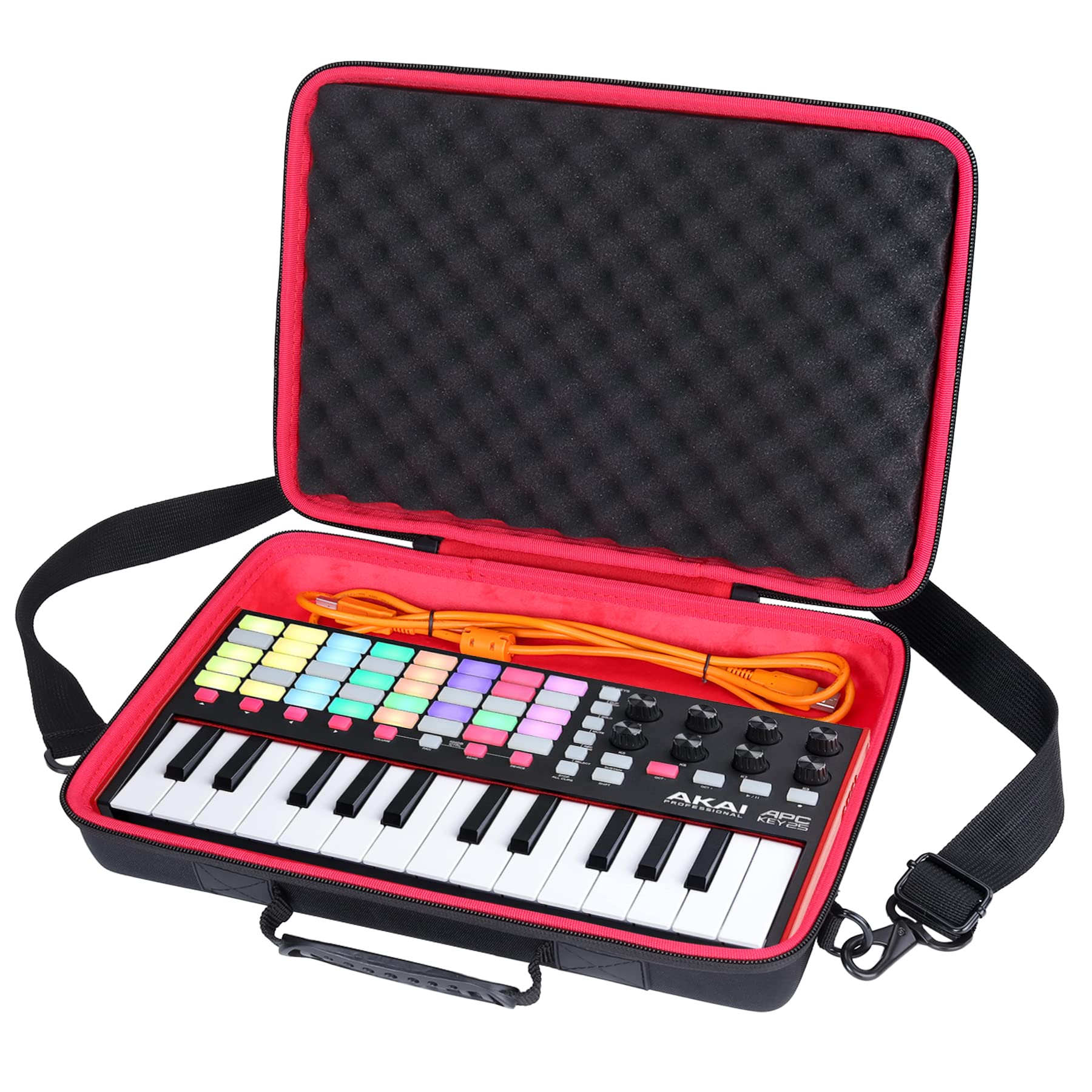 co2CREA Travel Hard Case for AKAI Professional APC KEY 25 MK2 25-Key USB MIDI Pad Controller, Case Only