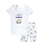 Skylar Luna Boy's Short Sleeve Boat Print Pajama