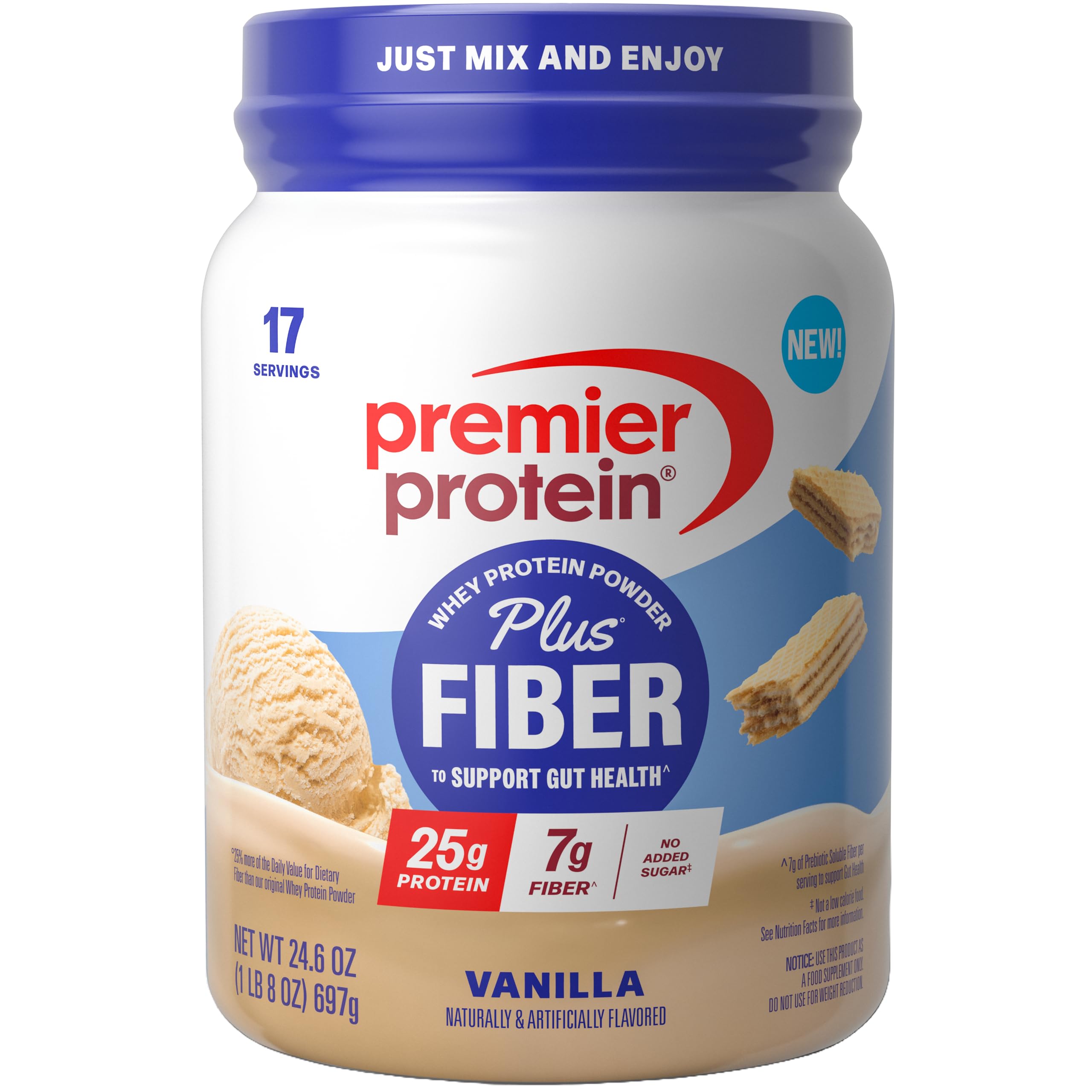 Whey Protein Powder Plus Fiber (Vanilla)
